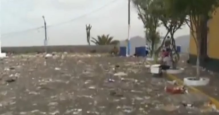 Portada: Cerro San Cristóbal amaneció con gran acumulación de basura tras peregrinación