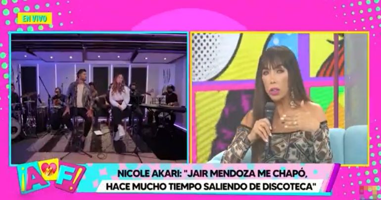 Nicole Akari revela que chapó con el cantante Jair Mendoza saliendo de una discoteca