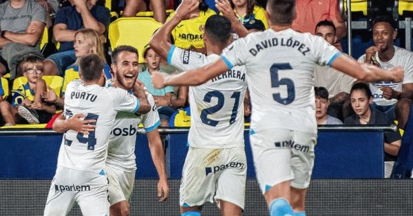 ¡Girona le arrebató el primer lugar al Barcelona! Venció de visita 2-1 a Villarreal por la liga española