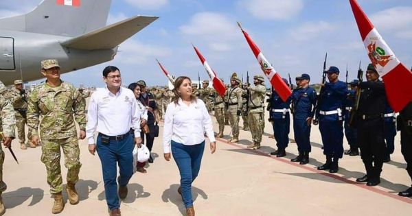 Lambayeque: Dina Boluarte supervisó la obra de prevención ante la llegada del Fenómeno del Niño