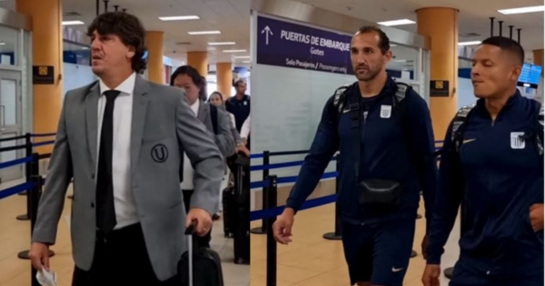 Portada: Alianza Lima y Universitario viajan a sus partidos por Copa Libertadores: equipos se encontraron en el aeropuerto