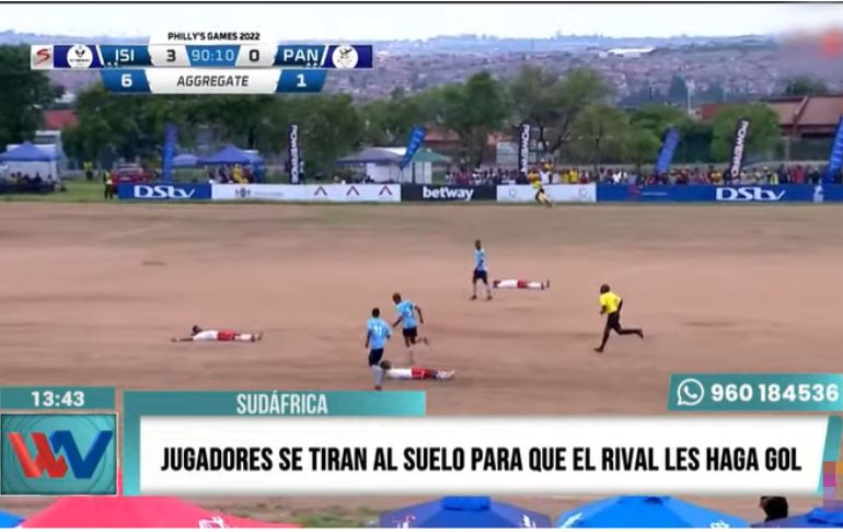 ¡Insólito! En Sudáfrica, jugadores se tiran al suelo para que el rival les anote un gol [VIDEO]