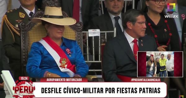 Dina Boluarte se colocó un sombrero durante la Gran Parada Militar y la comparan con Pedro Castillo (VIDEO)