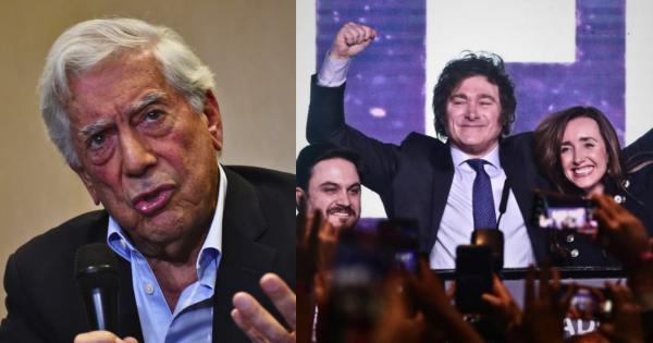 Portada: Vargas Llosa pide votar por Milei en Argentina: "Opten por el cambio hacia la libertad, el progreso y la justicia"