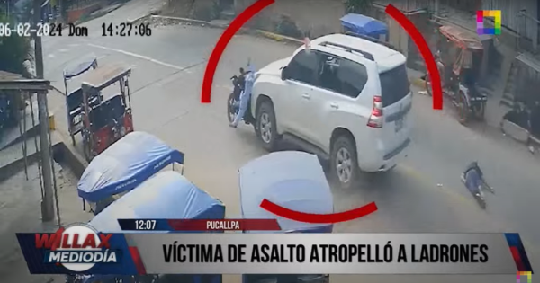 ​​​​​​​Hombre hizo justicia con sus propias manos: embistió con su camioneta a ladrones que lo asaltaron en Pucallpa