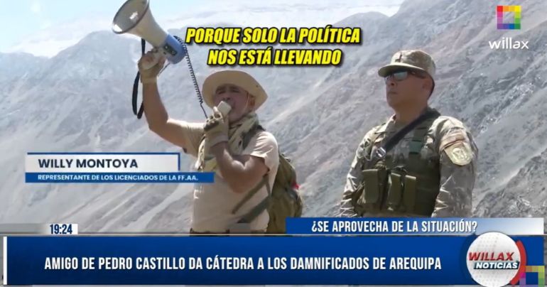 Arequipa: amigo de Pedro Castillo se aprovecha de la desgracia