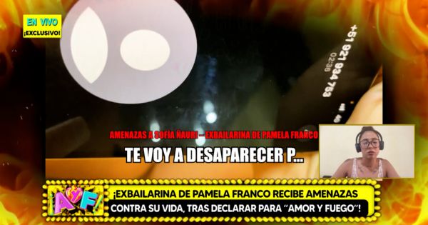 Portada: Exbailarina de Pamela Franco y las amenazas que viene recibiendo: "Te voy a desaparecer"