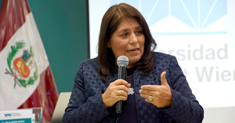 Fuerza Popular presenta a Delia Muñoz como su candidata para encabezar la Defensoría del Pueblo