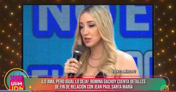 Portada: Romina Gachoy: "Sigo amando a Jean Paul Santa María" (VIDEO)
