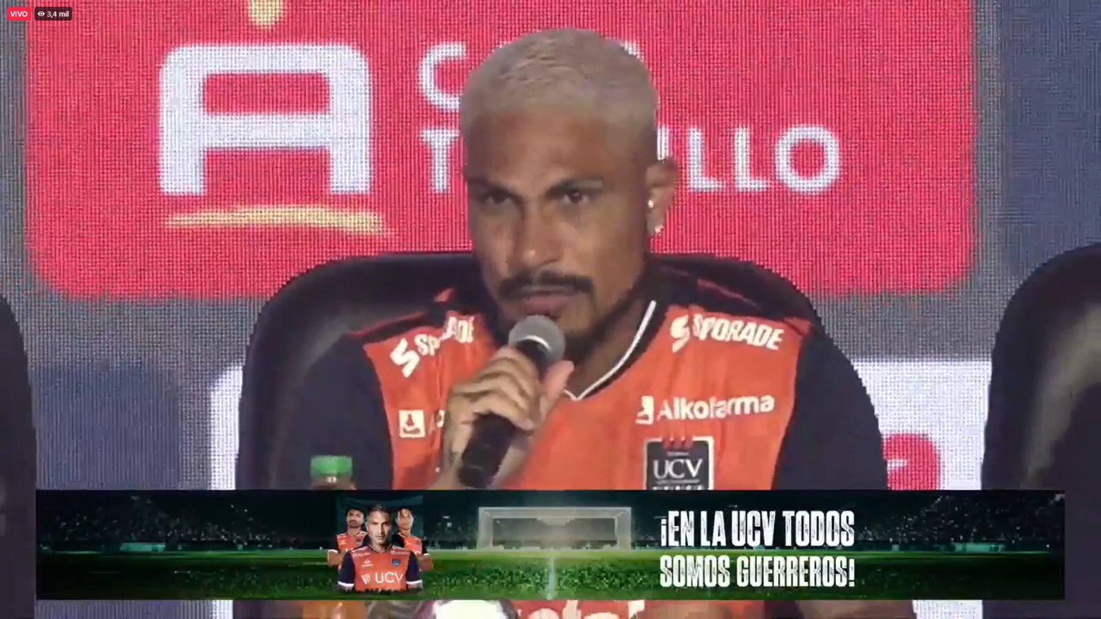Paolo Guerrero en su presentación con la UCV: "Pido disculpas a los hinchas si en algún momento los hice sentir mal"