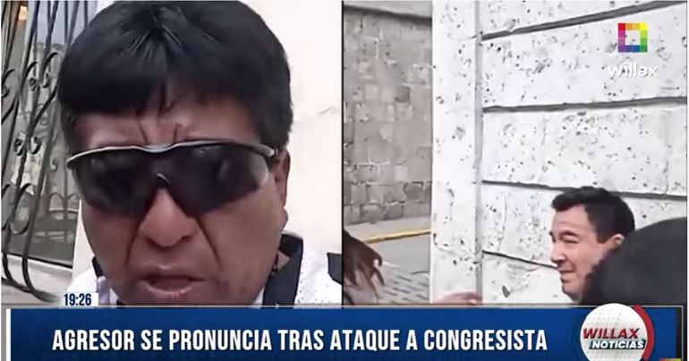 Agresor del congresista Edwin Martínez: "Yo soy quien le rompió el polo y le ha pegado"