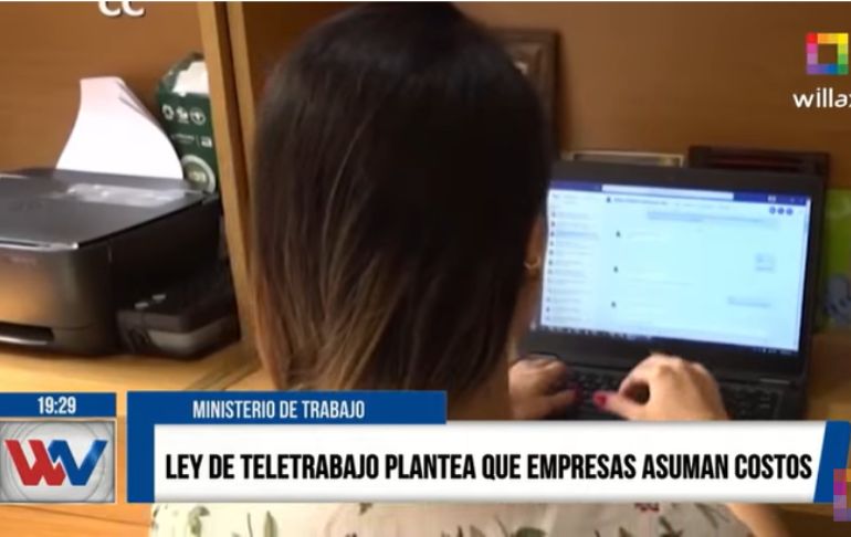 Ministerio de Trabajo: Ley de Teletrabajo plantea que empresas asuman costos [VIDEO]