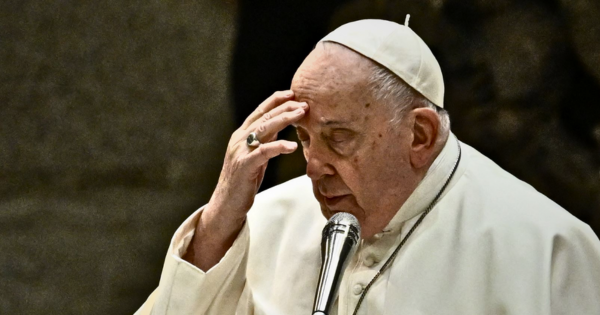 Pope Francis again asks you to read his speech after revealing he has bronchitis