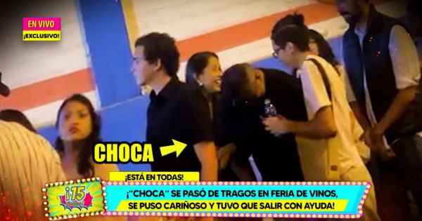 Portada: 'Choca' Mandros se pasó de tragos en feria de vinos y tuvo que salir con ayuda