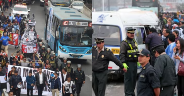 Paro de transportistas: representante de taxis colectivos asegura que sí acatarán medida para este jueves