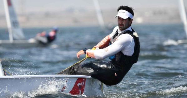 Stefano Peschiera se ubica tercero en la tabla general en vela dinghy masculino en París 2024