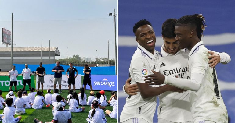 Dirección técnica del Real Madrid dan clases de fútbol en Lima y Trujillo