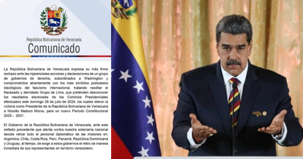 Portada: Régimen de Nicolás Maduro retira a personal diplomático de Perú: "Subordinados de Washington"