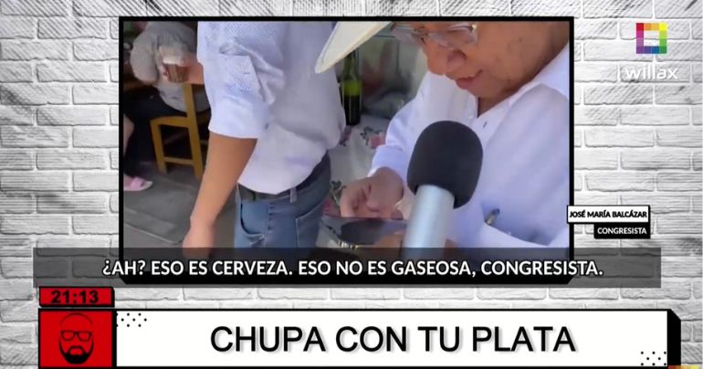 Congresista José María Balcázar es captado tomando cerveza en plena emergencia en Chiclayo