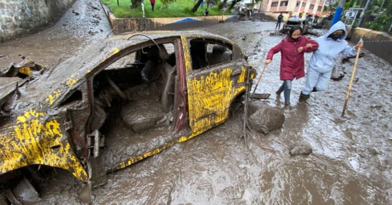 Ecuador: seis personas fallecieron por aluviones e inundaciones durante los carnavales