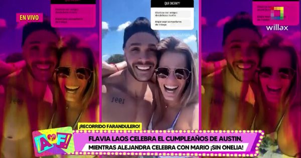 Alejandra Baigorria se reconcilia con Mario Irivarren en cumpleaños de Austin Palao