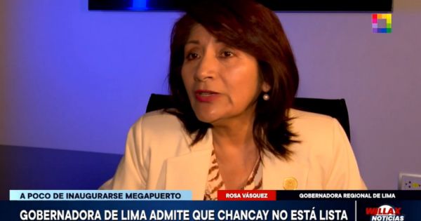 Gobernadora de Lima advierte: "El 50 % de Chancay no tiene agua potable"