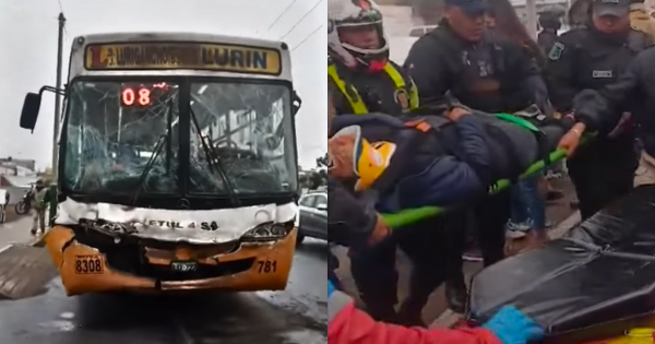 Portada: Chorrillos: más de 30 heridos deja brutal choque entre dos buses