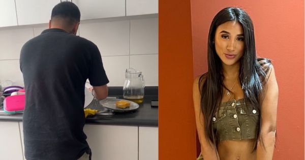 Bryan Torres, lava los platos, y le muestra su amor a Samahara Lobatón: "Mi mujer me gobierna" (VIDEO)