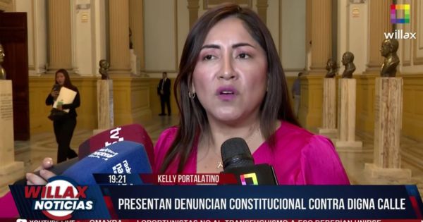 Kelly Portalatino presentó denuncia constitucional contra Digna Calle por pedir 60 días más de licencia