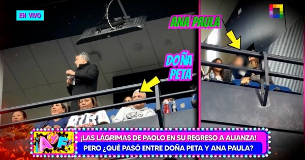 Ana Paula Consorte y 'Doña Peta' estuvieron distanciadas en presentación de Paolo Guerrero