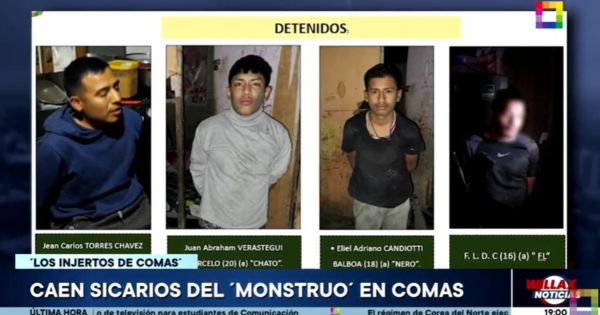 Portada: Comas: caen cuatro sicarios de 'El Monstruo', el secuestrador más buscado del Perú