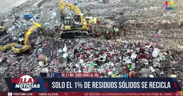 Solo el 1% de 21 mil toneladas de basura se recicla en el Perú