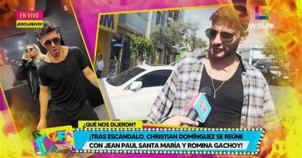 Jean Paul Santa María y Romina Gachoy se reunieron con Christian Domínguez