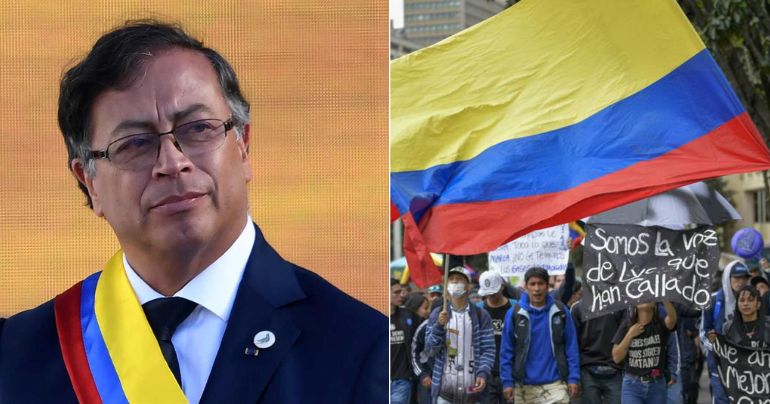Portada: Colombia: se realizan marchas a favor y en contra de las reformas que desea implantar el presidente Gustavo Petro