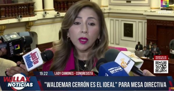 Lady Camones sostiene que "Waldemar Cerrón es ideal" para la Mesa Directiva (VIDEO)