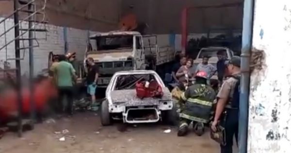 SMP: un muerto y dos heridos tras explosión de tanque de carburo en taller de mecánica