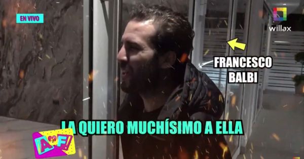 Francesco Balbi es captado en puerta del departamento de Ale Fuller: "La quiero muchísimo"