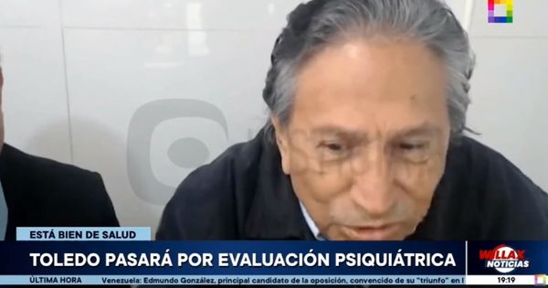 INPE: expresidente Alejandro Toledo pasará por una evaluación psiquiátrica