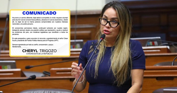 Parlamentaria Cheryl Trigozo renuncia a Alianza para el Progreso