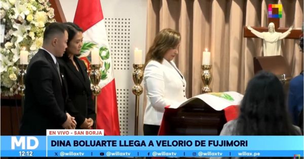 Portada: Dina Boluarte llega al velorio de Alberto Fujimori