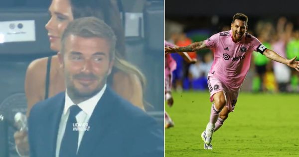 No pudo contener las lágrimas: David Beckham lloró tras el gol de Lionel Messi con el Inter Miami (VIDEO)