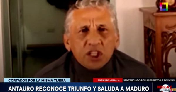 Antauro Humala defiende a Nicolás Maduro: "Hay un golpe de Estado de los medios de comunicación globalistas"