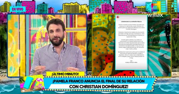 Portada: Rodrigo González a Pamela Franco: "Conociste a Christian Domínguez siéndole infiel a 'Chabelita'"