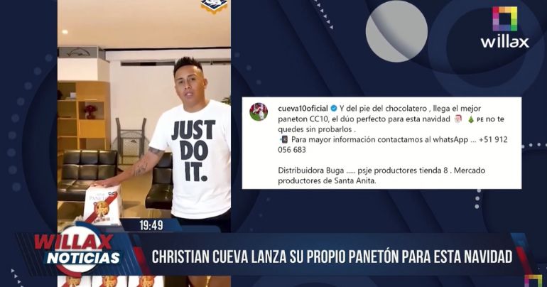 Portada: Christian Cueva se recursea tras su salida de Alianza Lima: vende panetones por Navidad
