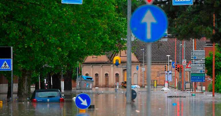 Italia: al menos 13 muertos por inundaciones de ríos tras fuertes lluvias