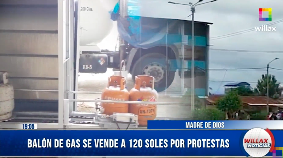 Madre de Dios: 120 soles el balón de gas por protestas