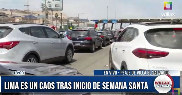 Peaje de Villa El Salvador: Lima es un caos tras inicio de Semana Santa