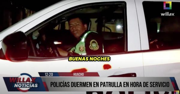 Huacho: policías duermen en patrulla durante horas de servicio