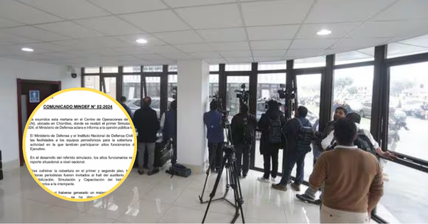 Portada: Ministerio de Defensa tomará medidas contra personal de seguridad que encerró a periodistas
