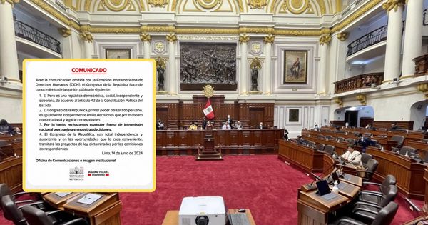 Portada: Congreso responde a la Corte IDH: "Rechazamos cualquier forma de intromisión nacional o extranjera"